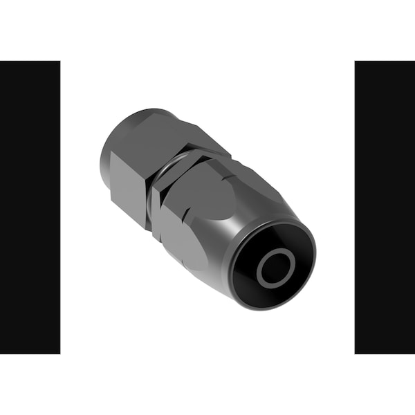 -8 AN Hose, Straight, Anodized, Black, Aluminum